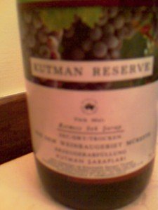Kutman Reserve - İkinci şişemiz bu :)