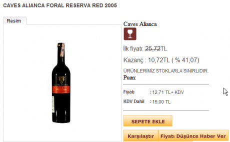 Şarap Marketinde indirimde...
