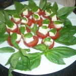 Mozerella, domates ve fesleğen açılımı :)